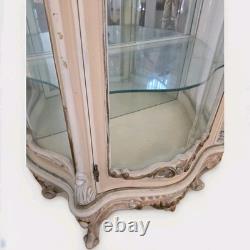Luxury Vintage Italian Louis XV Rococo Curio display cabinet
