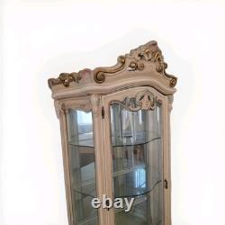 Luxury Vintage Italian Louis XV Rococo Curio display cabinet