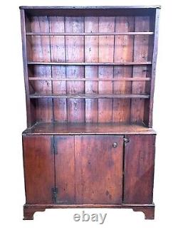 Madison Ny primitive softwood cupboard 1 door 1800s country patina