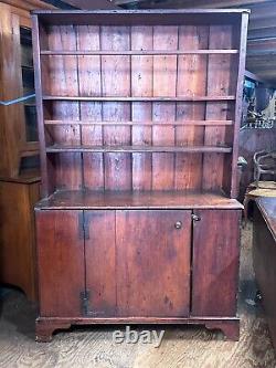 Madison Ny primitive softwood cupboard 1 door 1800s country patina