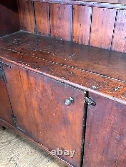 Madison Ny primitive softwood cupboard 1 door 1800s country patina