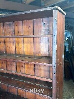 Madison Ny primitive softwood cupboard 1 door 1800s country patina