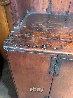 Madison Ny primitive softwood cupboard 1 door 1800s country patina