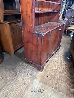 Madison Ny primitive softwood cupboard 1 door 1800s country patina