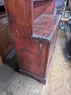 Madison Ny primitive softwood cupboard 1 door 1800s country patina