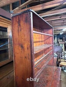 Madison Ny primitive softwood cupboard 1 door 1800s country patina