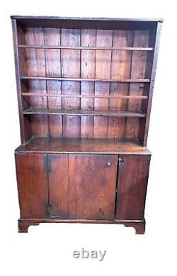 Madison Ny primitive softwood cupboard 1 door 1800s country patina