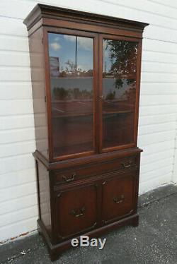 Mahogany 1940s Display Cabinet China Closet Cupboard 9931