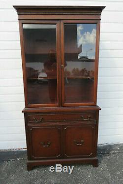 Mahogany 1940s Display Cabinet China Closet Cupboard 9931