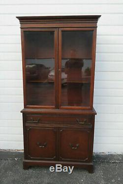 Mahogany 1940s Display Cabinet China Closet Cupboard 9931