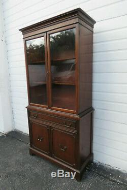 Mahogany 1940s Display Cabinet China Closet Cupboard 9931