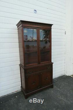 Mahogany 1940s Display Cabinet China Closet Cupboard 9931