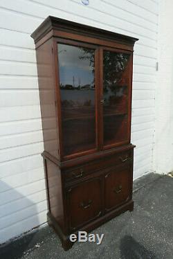 Mahogany 1940s Display Cabinet China Closet Cupboard 9931