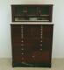Mahogany American 25 Drawer Dental Cabinet By American Cabinet Company