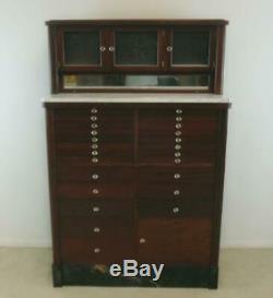 Mahogany American 25 Drawer Dental Cabinet by American Cabinet Company