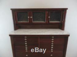 Mahogany American 25 Drawer Dental Cabinet by American Cabinet Company