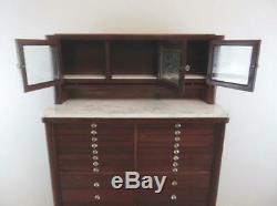 Mahogany American 25 Drawer Dental Cabinet by American Cabinet Company