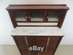 Mahogany American 25 Drawer Dental Cabinet by American Cabinet Company