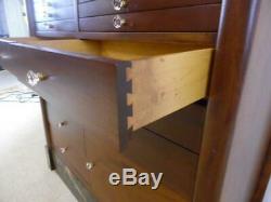 Mahogany American 25 Drawer Dental Cabinet by American Cabinet Company