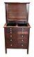 Mahogany Genothalmic Cabinet By General Optical Co Roll Top Medical Work Desk