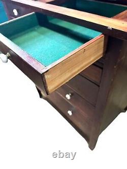 Mahogany Genothalmic Cabinet by General Optical Co Roll Top Medical Work Desk