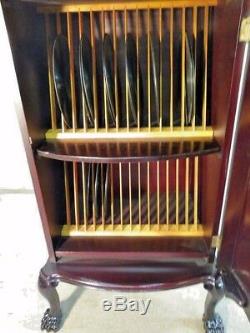 Mahogany Phonograph Disk Record Cabinet