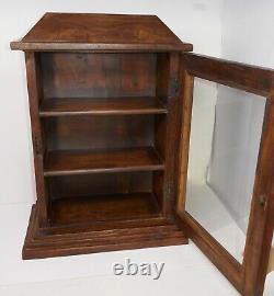 Mahogany Wood Tabletop Curio Cabinet