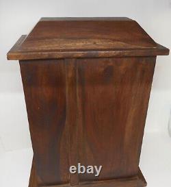 Mahogany Wood Tabletop Curio Cabinet
