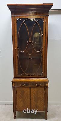 Maitland Smith Georgian Display Cabinet hutch flame mahogany hutch