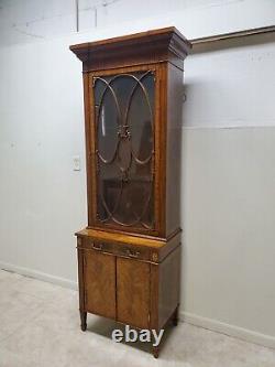 Maitland Smith Georgian Display Cabinet hutch flame mahogany hutch