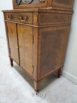 Maitland Smith Georgian Display Cabinet hutch flame mahogany hutch