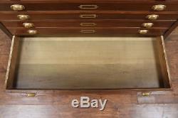 Map Chest, Antique 12 Drawer Drawing File or Collector Cabinet #29061