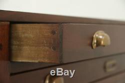 Map Chest, Antique 12 Drawer Drawing File or Collector Cabinet #29061