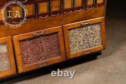 Massive Antique Maple Dry Goods Cabinet