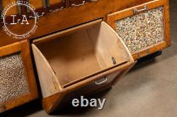 Massive Antique Maple Dry Goods Cabinet