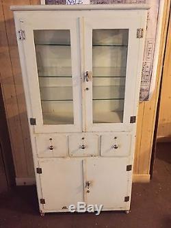 Metal Apothecary and Doctors Cabinet Rare Large Original