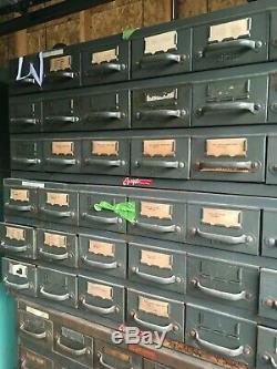 Metal Equipto and Lyon Industrial Organizer Cabinet 18 Drawers Bins Storage