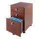 Mezza Mobile 19 File Cabinet Cherry Chrome Rolling Filing Cabinet 3 Drawer New