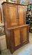 Mid 19th Century Rustic Primitive Farmhouse Cupboard With Wood Peg Construction