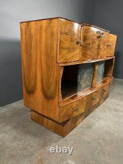 Mid 20th Century Art Deco Walnut Cocktail Cabinet