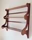 Mid 20th Century Large Cherry Wood Wall 3 Tier Display Shelf With Plate Rails