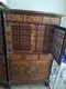 Mid 20th-century Korean 24-drawer Apothecary Herb Chest Medicine Cabinet 2 Pc