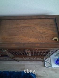 Mid 20th-century Korean 24-drawer apothecary herb chest medicine cabinet 2 pc