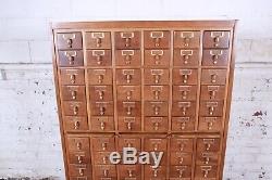 Mid-Century 72-Drawer Library Card Catalog