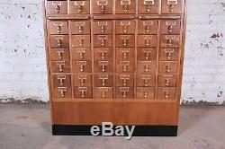 Mid-Century 72-Drawer Library Card Catalog