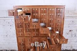 Mid-Century 72-Drawer Library Card Catalog
