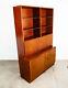 Mid Century Danish Modern Bookshelf Cabinet Mahogany Drawers Omann Jun Drop Leaf