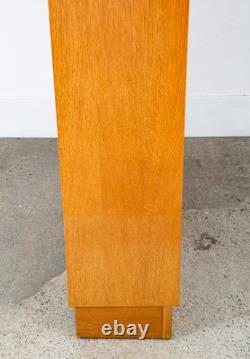 Mid Century Danish Modern Bookshelf Cabinet Modular Blonde Oak LP Storage Mcm