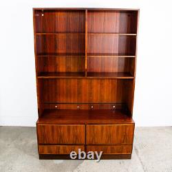 Mid Century Danish Modern Bookshelf Cabinet Rosewood Drawers Omann Jun Drawers