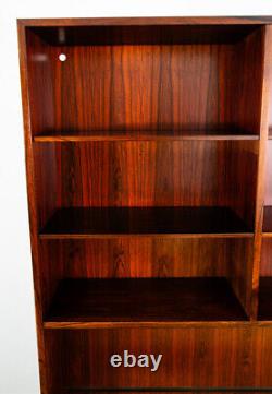 Mid Century Danish Modern Bookshelf Cabinet Rosewood Drawers Omann Jun Drawers